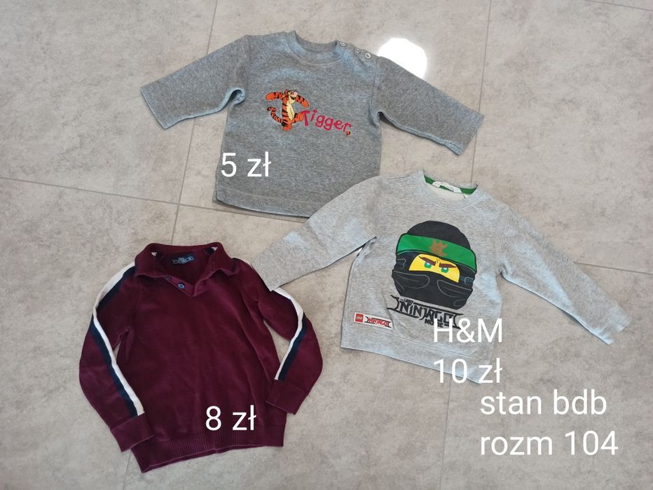 Zestaw bluzy sweter 104 hm