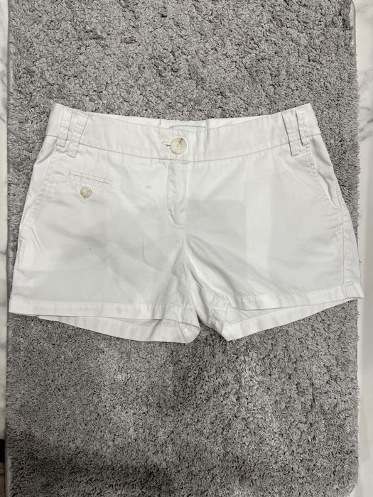 MANGO krótkie bermudy bawełniane spodenki białe szorty eleganckie S 36