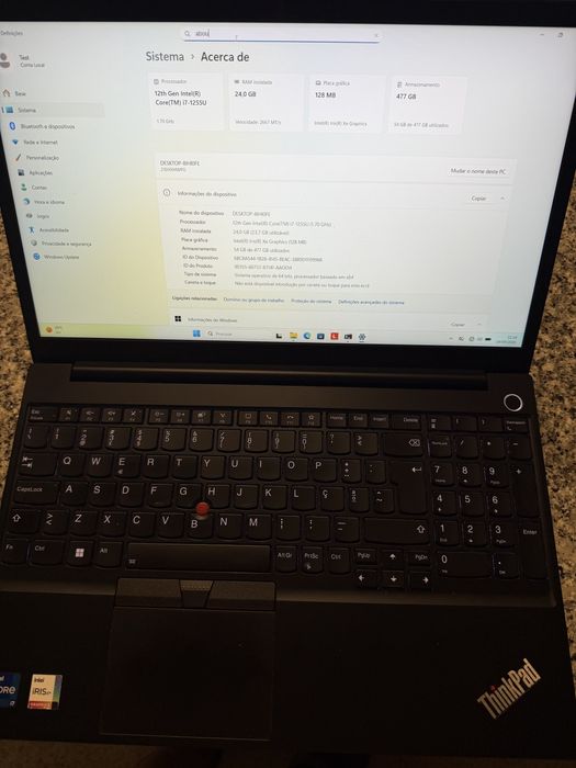 Lenovo ThinkPad E15 Gen 4 | Intel Core i7-1255U | 24GB RAM | SSD 512GB
