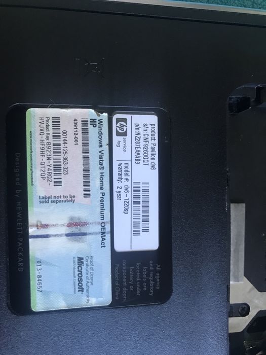 HP Pavilion DV6 Laptop (Parts or Repair)64739314839042122