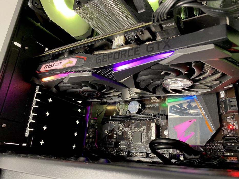 KOMPUTER GAMINGOWY RYZEN 5 2600X GTX 1660SUPER 16GB ram SSD NVMe argb wysyłka!