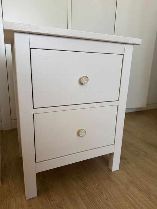 2 Mesas de Cabeceira Hemnes Ikea Brancas