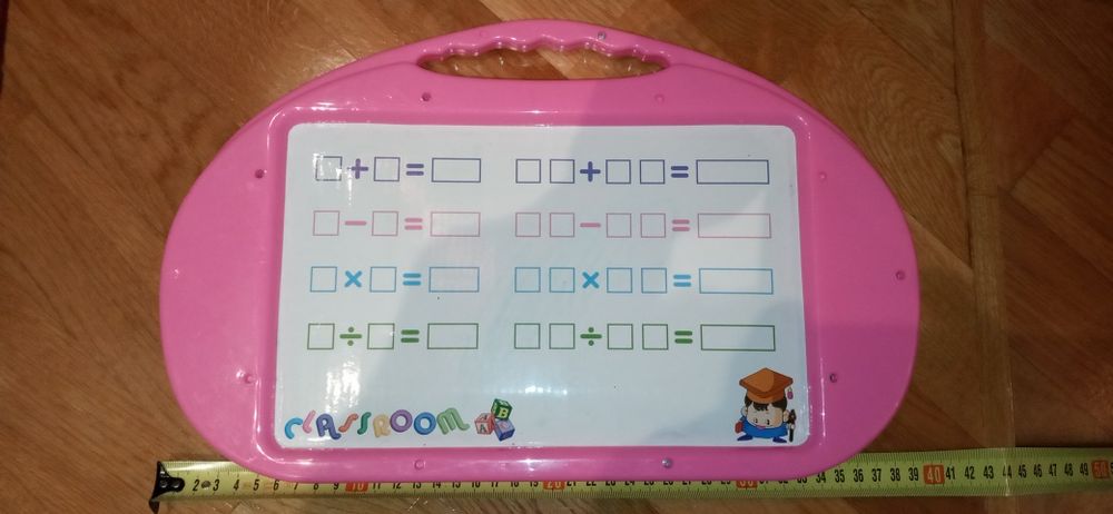 Дитяча компактна дошка для письма та математики, двостороння.