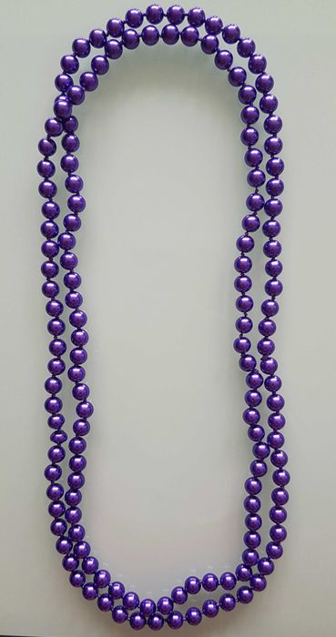 Korale fioletowe długie kulki nowe