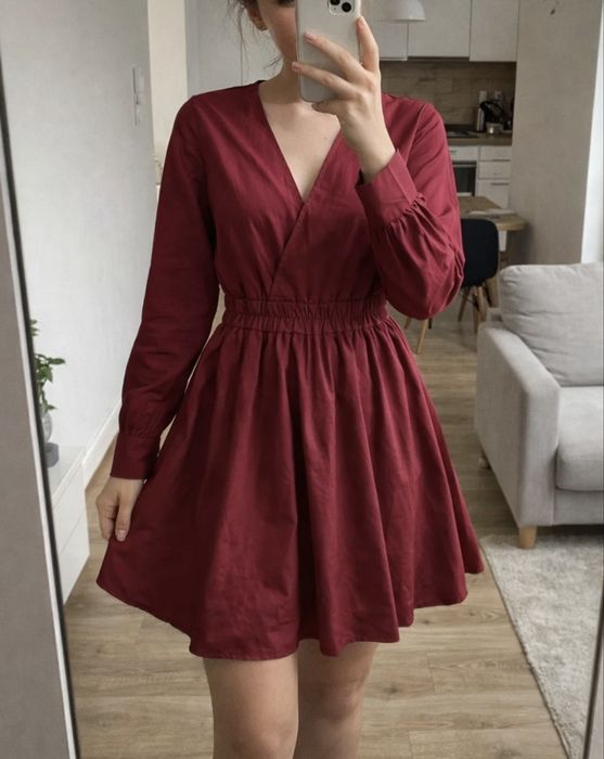 Wassyl sukienka bordowa s na wesele studniowke impreze