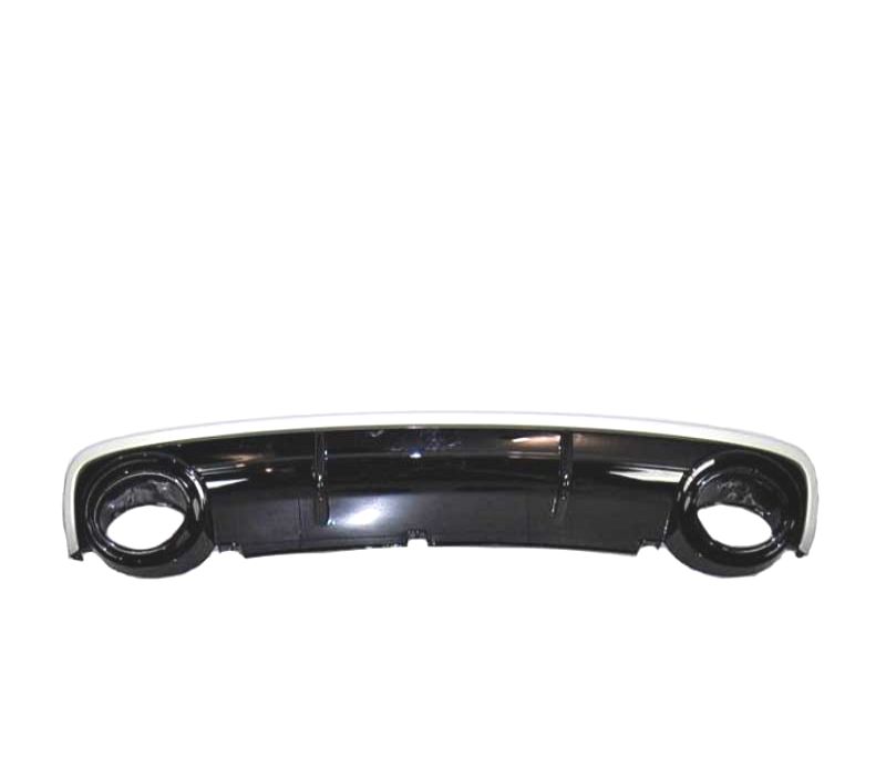 DIFUSOR TRASEIRO AUDI A6 C6 AVANT LOOK RS6 04-08 PRETO BRILHANTE