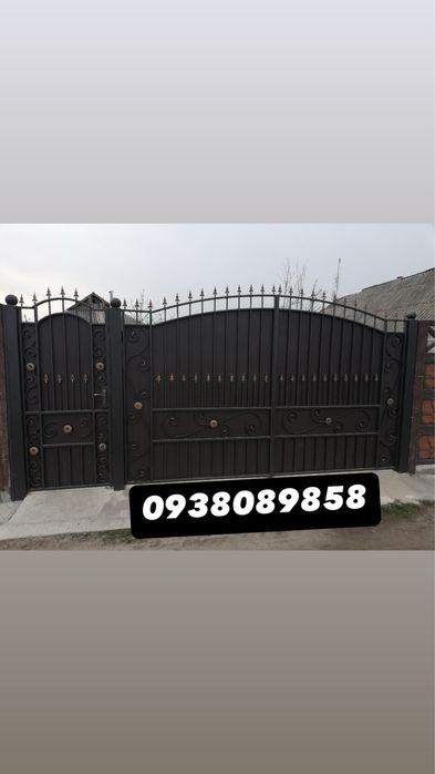 Ворота та Фіртки з Профнастилу Металеві Ковані Роспашні Огорожа