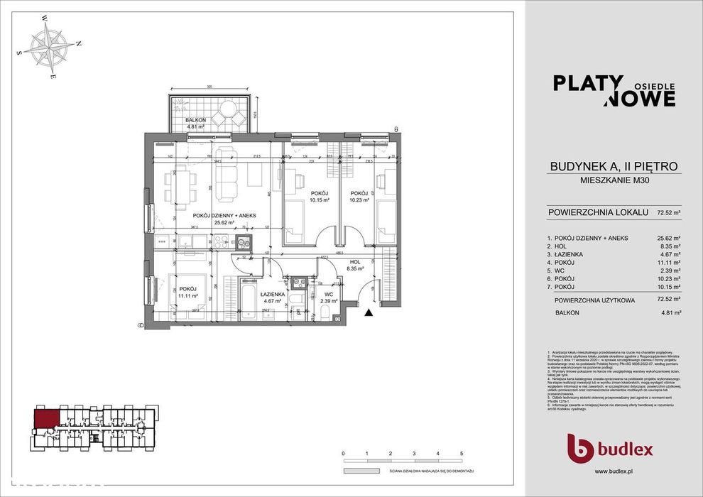 4-pokojowe mieszkanie 72m2 + balkon Bez Prowizji