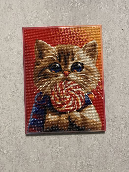 Картина « Кіт» з алмазної мозаїки