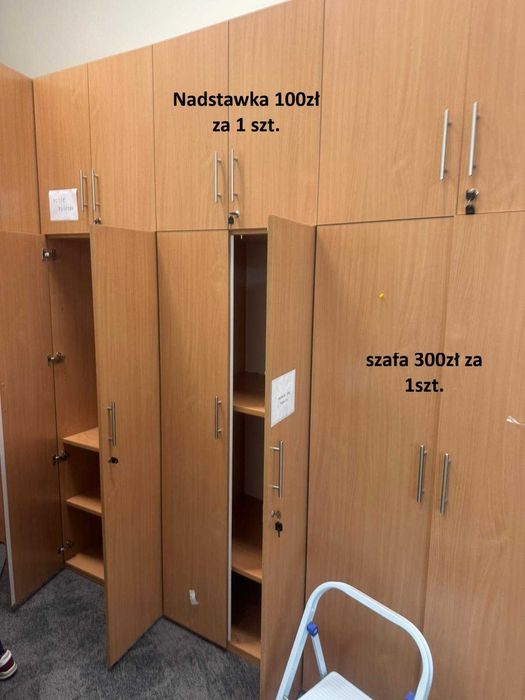 Szafa biurowa aktowa z nadstawką buk szafy komody aktowe biuro dom