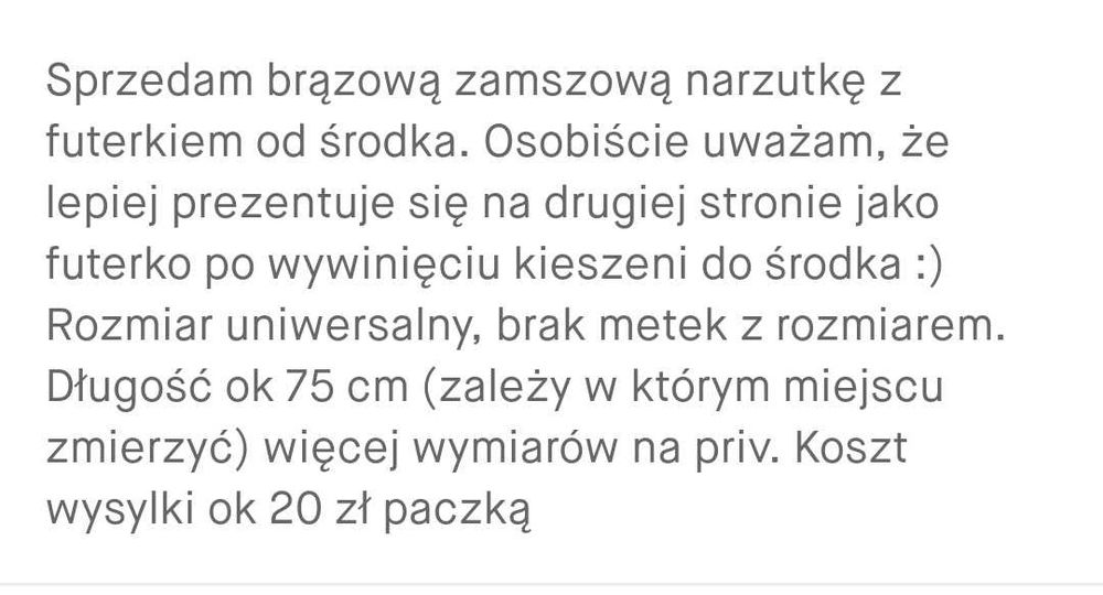 Brązowy kożuszek futerko S M L