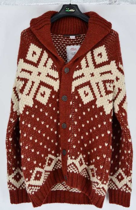 Gruby, rozpinany sweter s.Oliver L