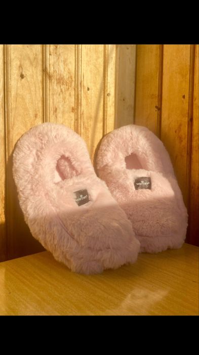 Оригінальні тапочки Warmies, теплі капці хутряні рожеві жіночі