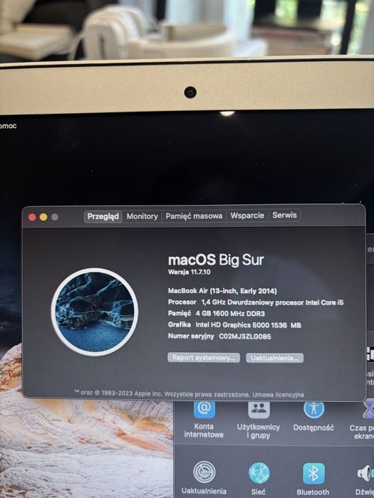 Macbook Air 13cali  2014 i5