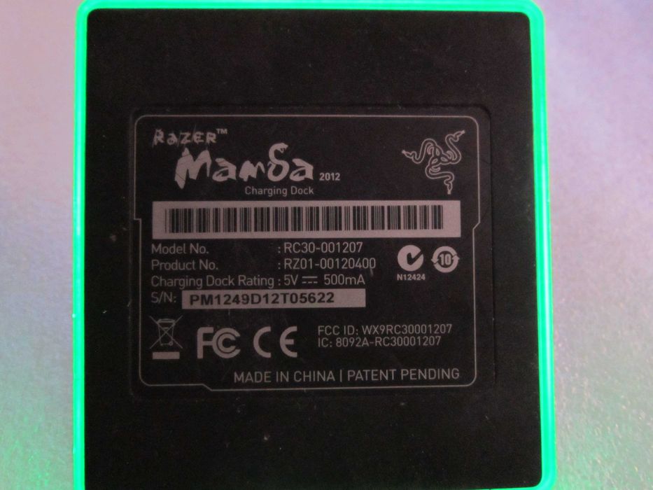 Stacja ładowania dokująca odbiornik wifi do myszka Razer Mamba 2012