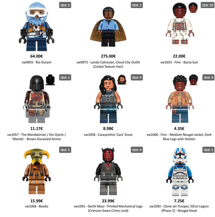 Minifiguras Lego Star Wars
