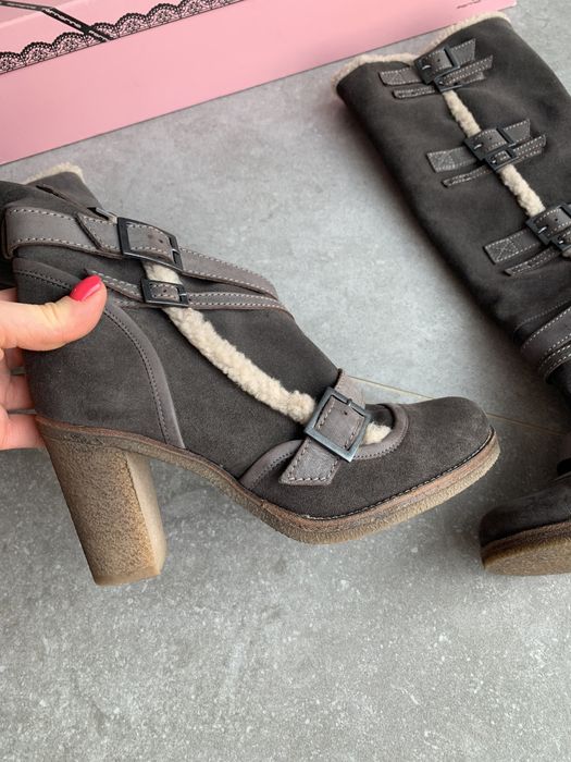 Fornarina kozaki 38 skóra naturalna z misiem