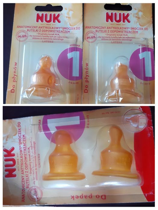 Smoczki dla niemowląt do butelki nuk 0-6m