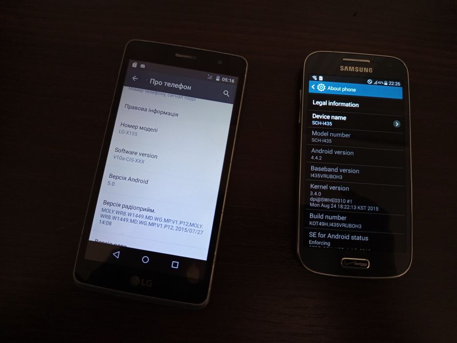 LG X155 и Samsung S4 mini