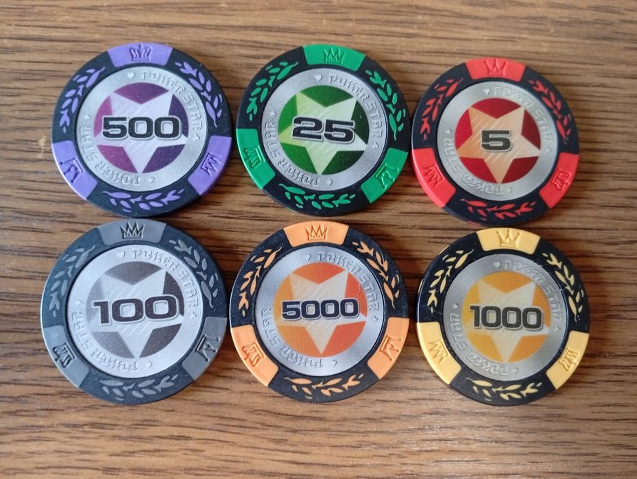 Фішки для покеру "Poker stars" фішка DEALER,  карти TEXAS HOLD'EM