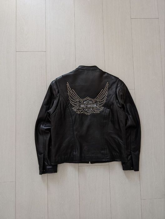 Шкіряна мотокуртка Harley Davidson leather jacket, розмір Wmn M