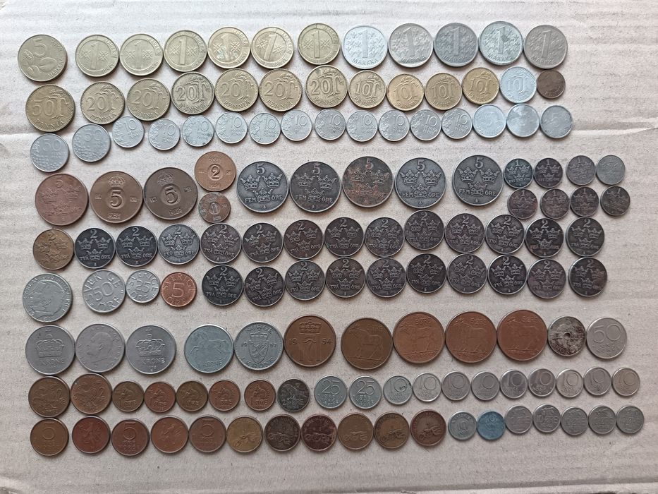 Finlandia Szwecja Norwegia monety zestaw