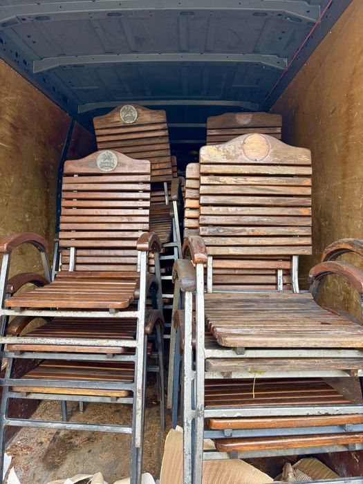 Krzesła ogrodowe / gastronomiczne– metal + drewno