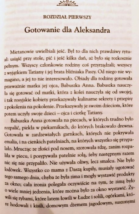 Przepisy Tatiany. Paullina Simons.