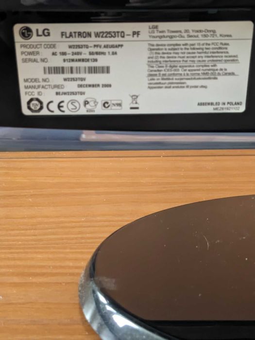 Monitor LG Flatron W2253TQ-PF
