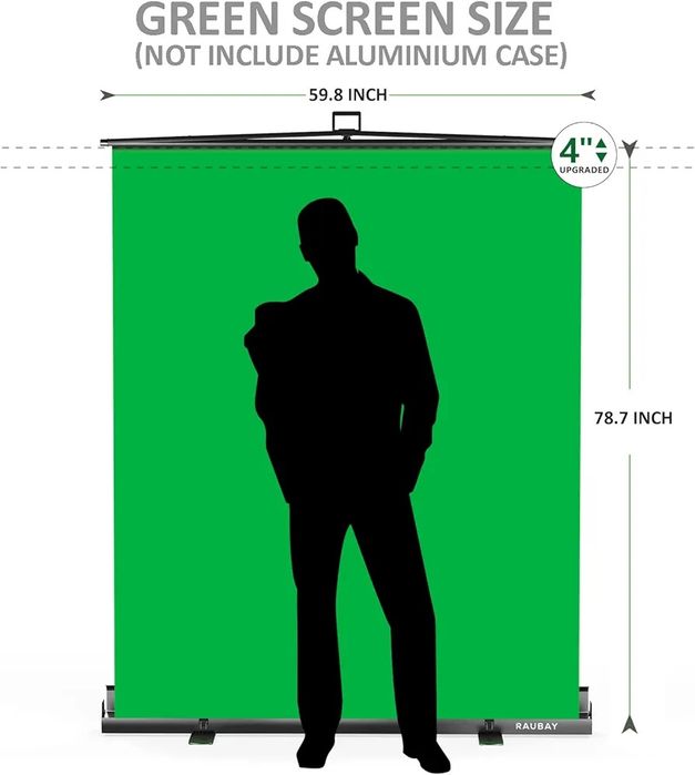 Zielone tło ekranu składane do fotografii 150x200cm raubay