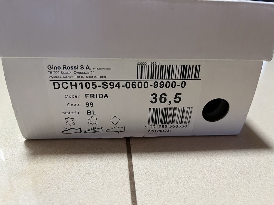 Buty Gino Rossi Frida, rozmiar 36,5, czarne