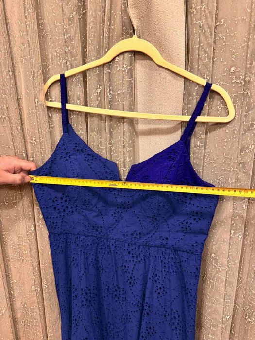 Сукня GUESS нарядна мереживна бавовняна асиметрична синя, розмір L-XL