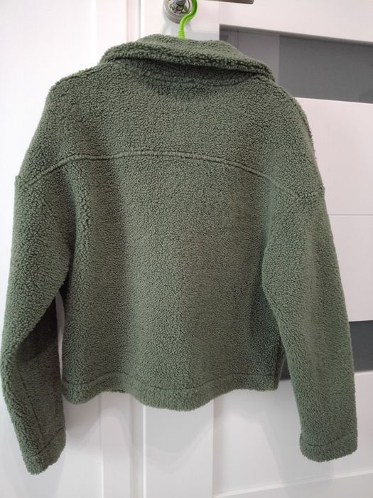 Kurtka bluza baranek polar butelkowa zieleń
