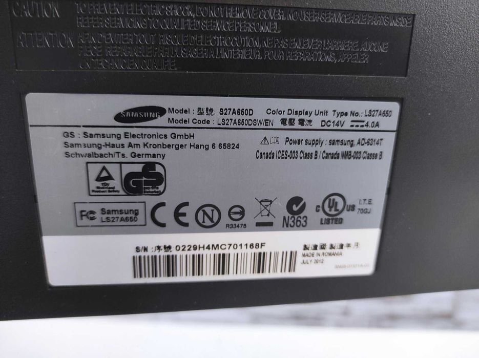 монитор 27' Samsung S27F650D