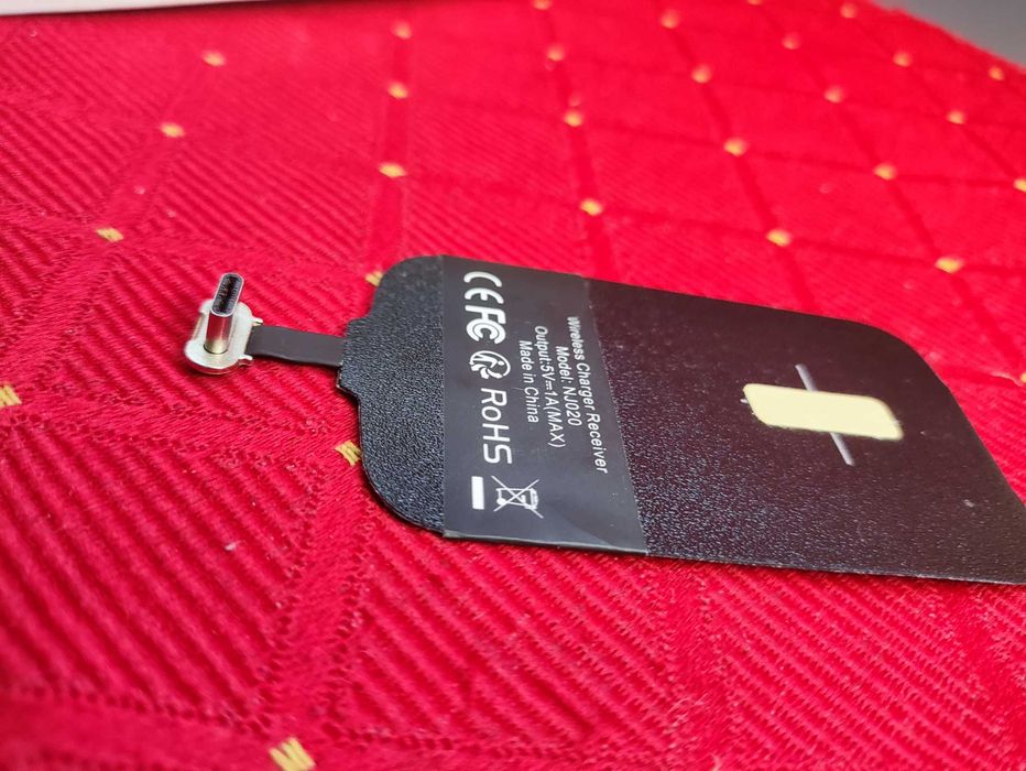 Adapter Qi TYP C Type C Bezprzewodowy odbiornik ładowania indukcyjnego