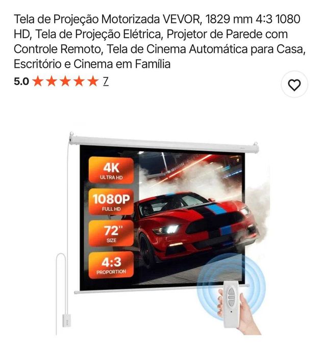 Tela de Projeção Elétrica NOVA