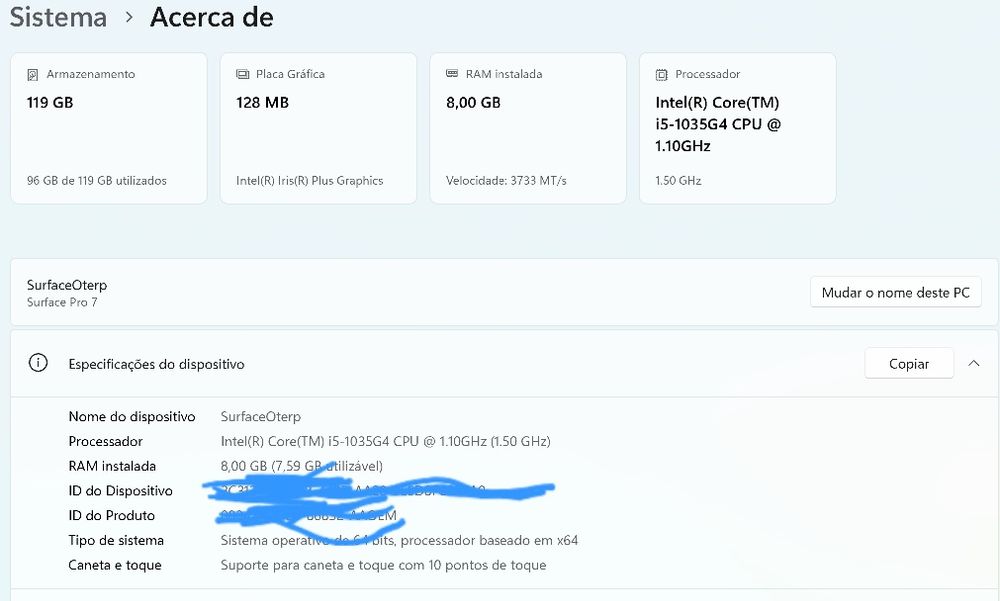 Microsoft Surface Pro 7 i5 128g