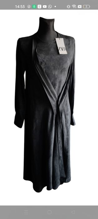 ZARA nowa bardzo kobieca sukienka L/XL lyocell wiskoza