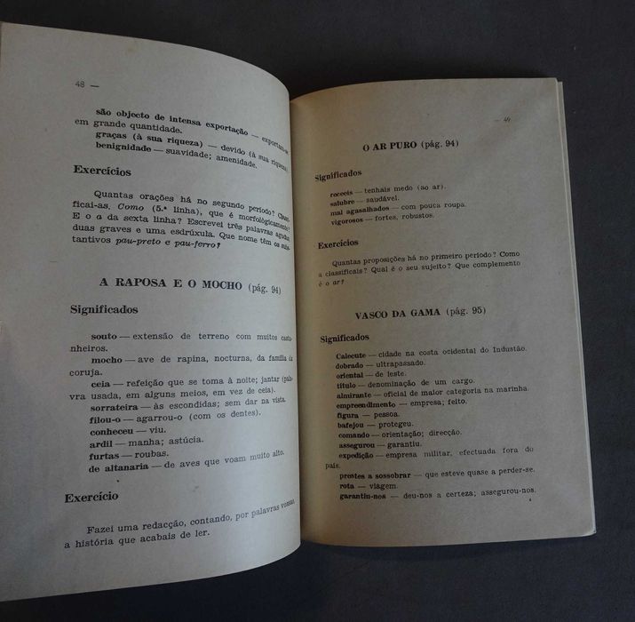 Livro Guia do Aluno 4ª classe Editora Educação Nacional Adolfo Machado