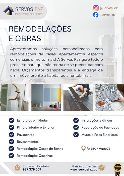 Handyman soluções praticas Manutenção de casas e apartamentos espaços exteriores e interiores, aplicação de pintura, pisos,decorações, espaços verdes