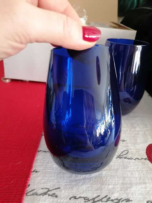 Szklanki Elements blue Stolzle Lausitz szafirowe 6szt