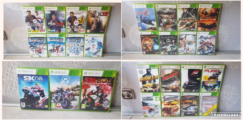 Gry xbox 360 Mortal komnat Strumowik Vietnam Soul Driver Wrc Ferrari Burnout Forza Ride Sbk Fifa W12 PES 2018 Winter sports Vancouver