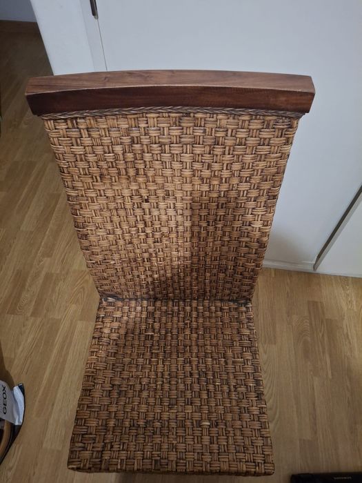 Conjunto 4 cadeiras verga e madeira