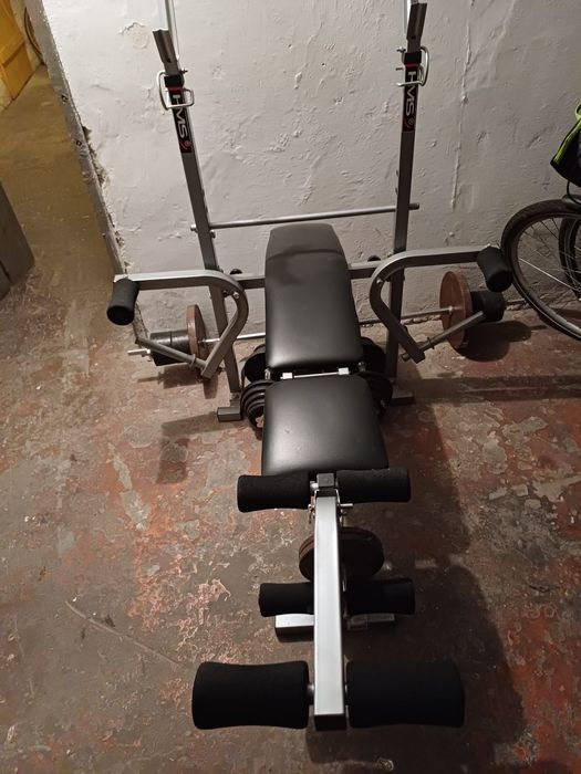 Siłownia sztanga hantle ławeczka obciążenie