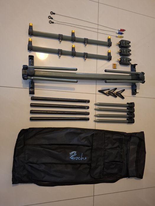 Rod Pod na 3 wędki z sygnalizatoramy