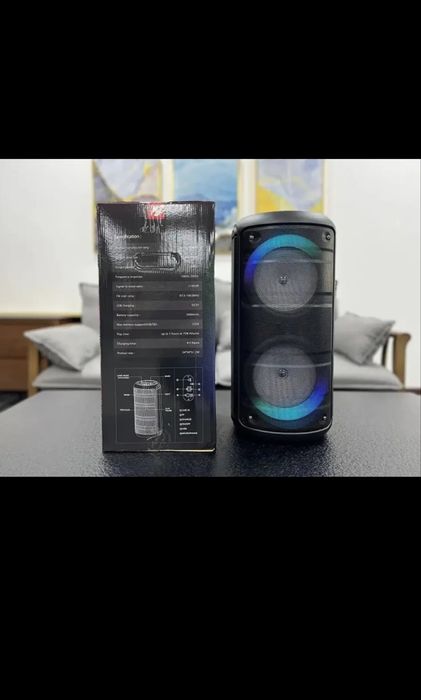Coluna Led  Bluetooth FM Sd Card
