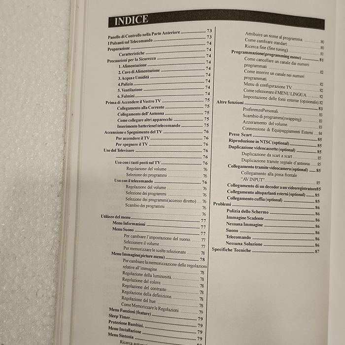 Manual de instruções TV Bluesky TD 5598  PT ING FRA ITA ESP