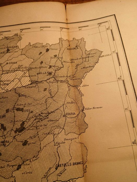 Mapa Portugal - Nombre moyen des Proprietés Rurales