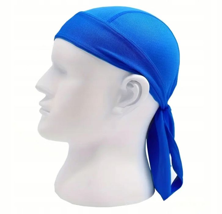 Durag Chusta Na Głowę Niebieska Prezent Streetwear Y2K