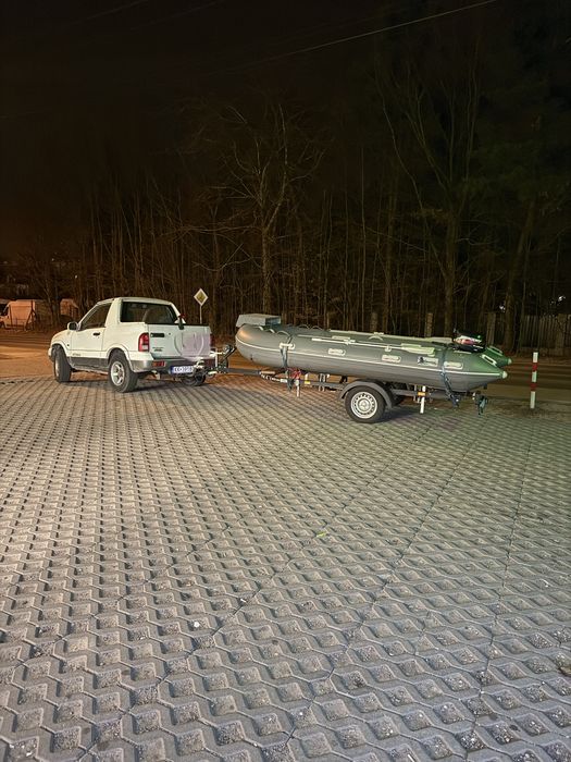 Ponton Proscan Marine Kraken 400, mercury 5hp, przyczepa Lorries